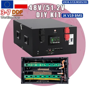 EU Stock A2 Version DIY Kits V19 JK 250A BMS 16S Lifepo4 Battery Case 48V Lifepo4 DIY Box 280Ah for Home Solar Storage Systems