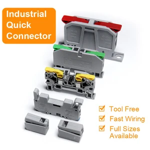 New Type Of Terminal Connector DIN Rail Plug-in Push-In 1-Pole 32A Wire Connectors No Pressure Fast Terminal Blocks