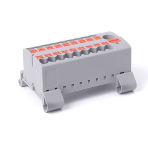RPTKIX 6/18X2.5-NS35 Din Rail Automotive Distribution 19 Position Plug-in Copper Contact 26-12AWG Terminal Block 450V 24A Wire