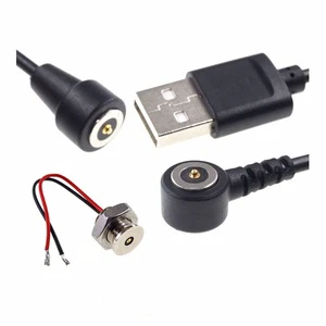 Factory Supply Magnetic USB Wire 8.5mm Diameter Circular Connector Waterproof Pad Round Magnetic Pogo Pin Connector