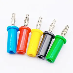 4mm Audio Speaker Wire Banana Plug Copper Tip, Color Welded Lantern Test Head Connector