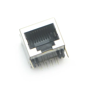 Compact Reliable Durable Shielded RJ45 10P8C Short Body Angled Connector for Ethernet Network Interface