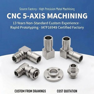 IATF 16949 Custom 5 Axis CNC Machining Stainless Steel Pipe Fitting Thread Adapter Flange Connector For EV Auto New Energy Parts