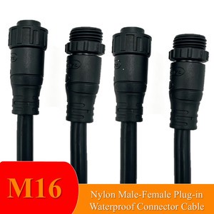 M16 Power RF Connector Tool Free Direct Connect Male To Female Plug And Play Copper Gold Plating For Home Smart Device Wiring