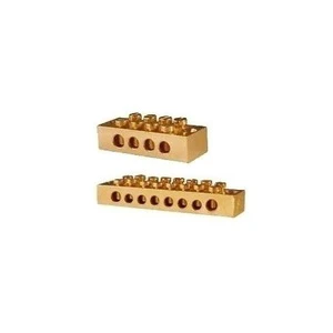 Brass Neutral Link & Earth Bus 5 Way Ground Bar & Terminal Connector with Screw Connection 50A for Control Panel Assembly