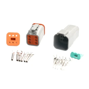 Deutsch DT Series 6-Pin Male Female Sockets Automotive Plastic Connectors With Terminal Plugs Electronic Component