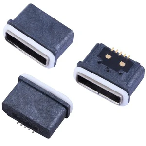 Female AB type with waterproof ring waterproof grade IP67 MICRO USB connector