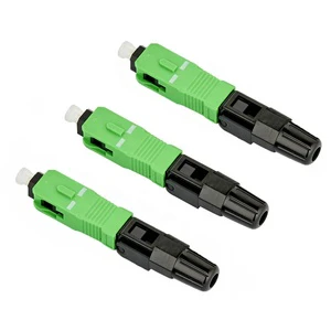 FTTH Telecommunications Quick Assembly SC APC/UPC 55mm Insertion Loss Less 0.3dB Fast Fiber Connector