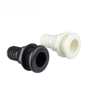 Modern Design Marine Fittings Plastic Black White Thru Hull Boat Drain Outlet For Boat