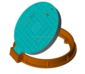 Composite SMC Hinged 600mm D400 Sewer Municipal Manhole Covers