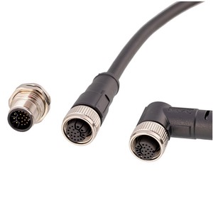 Hot-Selling 1 Meter M14 Female Male Cable Connectors 18Pin Shielded PVCMoulded Leads Right Angled Straight Cable for Power