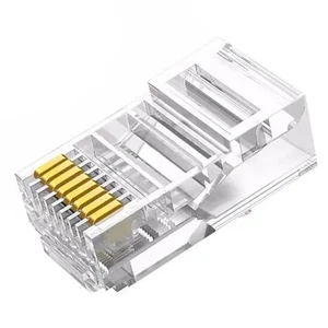 Rj45 Cat6 UTP Connector Network Ethernet Cable Computer Head crystal head through hole unshielded modular plug 1000/packet