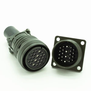 RSHK MS3106A-28-12S 12-Pin Female Circular Copper Contact IP67 Waterproof 15A 1200V Aluminum Alloy Aerospace Mil Spec Connector