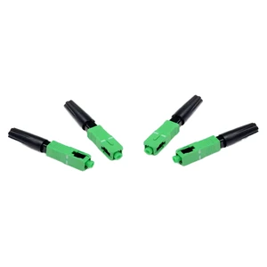 Aoptke APC SC-APC Rapid Pre-polish Fast Assembly FTTH Optical Fiber Connector OEM Blue Green Reusable