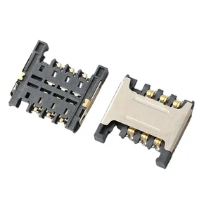 micro sim card socket 6Pin push push memory sim card connector 2.4h Edge micro sim Card Connector