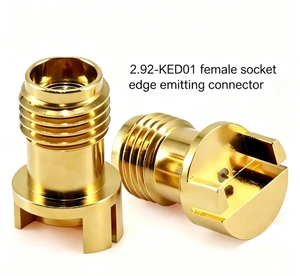 2.92-KED01-1 2.92mm Female Edge Launch RF Adapters Gold Plated 50Ohm DC-40GHz High Frequency PCB Mount Jack