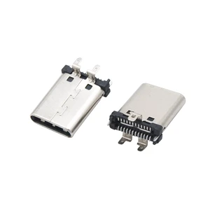 USB Type-C 24 Pin Vertical Straight Plug-in Fast Charge Connector USB Type B Copper 3A
