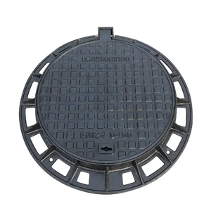 Factory Cast Iron Customized En124 Locksystem Ductile Iron Customized logo D400 Manhole Cover Well Cover Roadway Safety Round