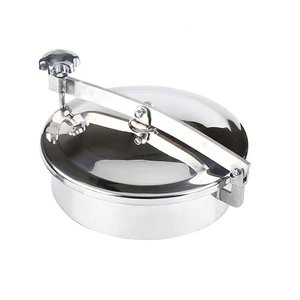 Factory Custom Sanitary Stainless Steel 304 316L Round Manhole Cover Mirror Polished for tank