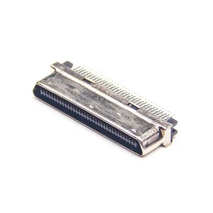 Edge Mount 68 Pin SCSI Connector SCA 68-pin Straight Pitch VHDCI HPCN Male for PCB Female 0.8MM 68-SCSI 1.27mm RGB Audio & Video