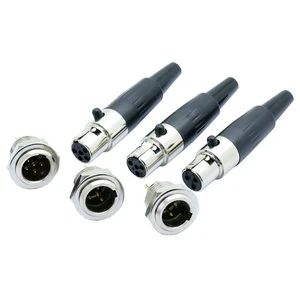 3 4 5 6 7 Pin Mini XLR Connector Small Xlr Panel Socket Cable Connector Male Socket+female Plug