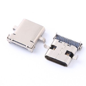 USB-31C-F-01A Right Angle 24 Way Mid Mount USB Type C Connector SUS Material 3A Rated Current 24V