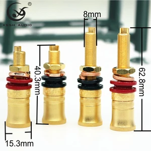 Binding Post XSSH YIVO OEM DIY Plated Gold M8 8mm Screw Short Long Wiring Terminal Female Banana Connector ATX Chassis Plugs