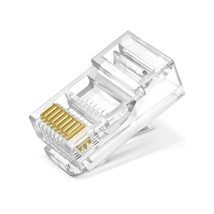 Jasoz E108 CAT6 UTP 8P8C Golden-plated Socket Adapter Pass-through RJ45 Modular Plug CE Certified Ethernet Connector Accessories