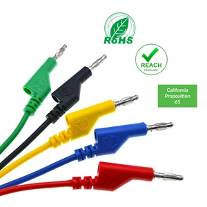 4MM Stackable Banana Plug Cable To Banana Plug Cable and Alligator Clip Test Lead