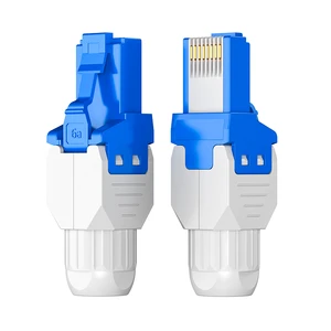 8 Pin Ethernet Cat6a Connectors Rj45 Cat6a 8p8c Tool-free Cat7 Rj45 Cat.6 Ethernet Cat6 Connecters