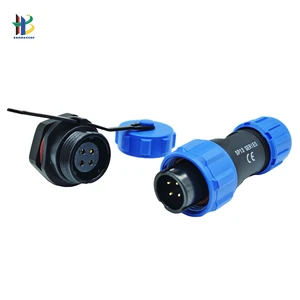 Stage Lighting LED Strip Audio Security High Current Durable IP68 Push Lock Male Female SP13 4 Pin Connector