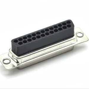 YZTECH Standard D-Sub Connector DP 25P Female Straight with Harpoon Model DCH.25S-B-00