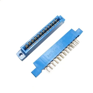 Card Edge Connector Slot Connector 3.96mm Pitch24 Pin PCB Header 805 Series Gold Finger Flange Panel Mount Dual Row Dip