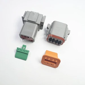 Deutsch DT 8 Pin Gray Male And Female Auto Waterproof Electrical Wire Connector DT04-8P DT06-8S