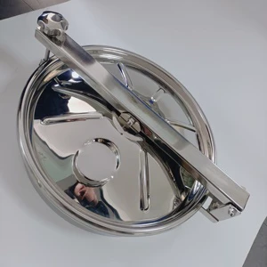 AOMITE Brand Wenzhou Fabricated 500mm Stainless Steel Sanitary Manhole Cover Full Sight Glass Food Processing Machinery Parts 1
