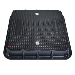 EN124 High Quality D400 600x600mm SMC Square Manhole Cover Double EPDM Rubber Sealing Super-Lightweight Design For Fuel Gas