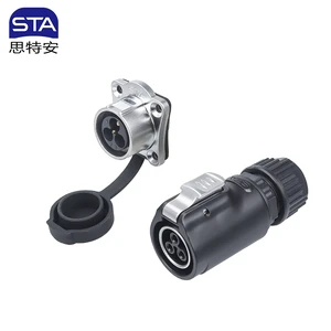 LP20 M20 Aviation Plug Docking Screw Wire 2/3/4Pin Quick Plug Welding Free Plastic Waterproof Circular Connector