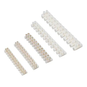 Crimp Terminal Blocks Transparent Pure Copper Flame Retardant Brass Plated Insulated Electrical Terminal Strips 5A 380V