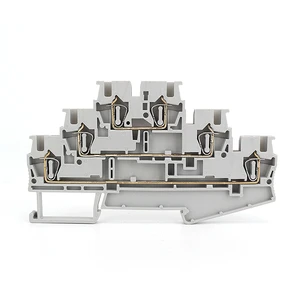 ST 2.5 3L Triple Level Terminal Block Push In Spring Connector 3 Level DIN Rail Terminal Space Saving Signal Terminal