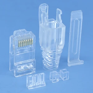 New Design Factory Wholesale Price 5-piece Unshielded Modular Plug Ethernet Rj45 8P8C CAT6A Connector