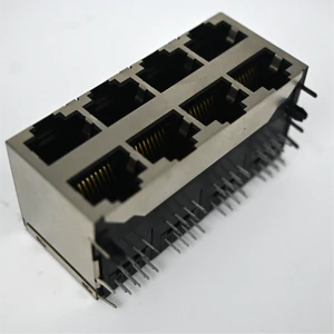 2X4P H25.1 L28.2 Ethernet Connectors Shrapnel Female Waterproof Connector 90 Degree Angle