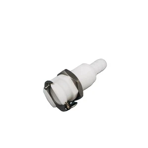 White POM Acetal PLC Series Hose Barb Water Air Plastic CPC Quick Connect Disconnect Coupling