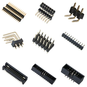 40 Pin Single Row Straight Round Female Header 2.54mm Pitch Strip Connector Socket Pin Header Female Header