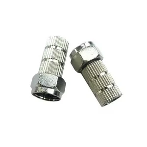 Coaxial F Connector RG59 RG6 Coaxial Cable Female Connector F-type CCTV Camera With Ring Connector