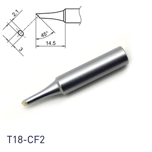 Hakko Shape-2C T18-CF2 Soldering Knife Tip Tinned Cut Surface Slip-in Connector Oxygen-Free Copper 2.0-3.0mm Thickness