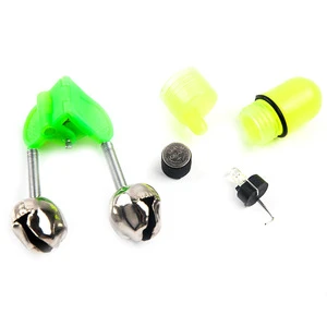 High Sensitivity Visual Audio Double Twin Bell LED Night Outdoor Strike Signal Indicator Carp Fishing Bite Alarm 85dB Saltwater