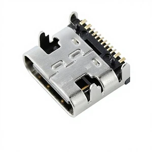 Manufacturer Stock JLC Female 4 Pin Type-C Stainless Steel Shell 3.0A Fast Charging Power PCB USB3.1 C Socket