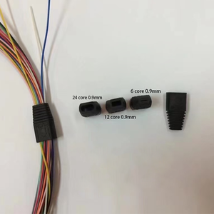 Black TPE Telecommunications Network Parts MPO 0.9mm Connector Cover Network Pin Contacts Connection End Sleeve Boots