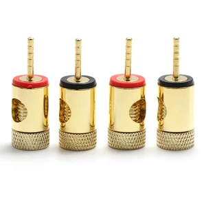 BA1404 Gold Plated Banana Connector Banana Adapter Plugs Speaker Terminal for DIY HiFi Audio Speaker Cable