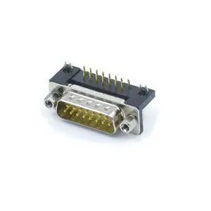 Db15 Male Right Angle D Sub Connector 15 Pin Pcb Mount Gold Plated for Industrial Automation Serial Port Equipment
